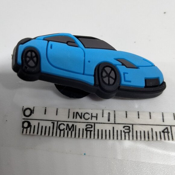 Blue Race Car Shoe Charm  Auto - Picture 2 of 3
